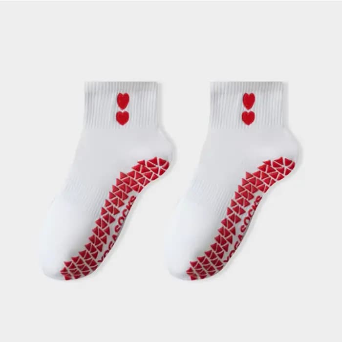 Chaussettes de Yoga antidérapantes en Silicone pour femmes, chaussettes de cheville avec poignée Pil
