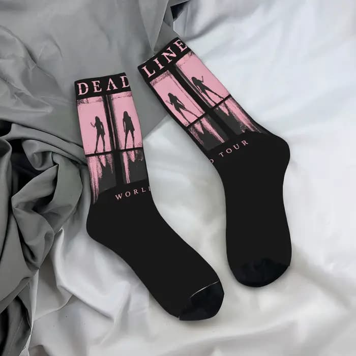 Deadline World Tour 2025 chaussettes hiver bas mode hommes chaud doux chaussettes motif cyclisme cha