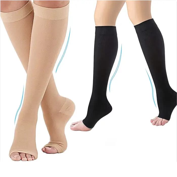 Chaussettes de Compression S-XXL médicales pour prévenir les varices, tuyau de soutien sans orteils 