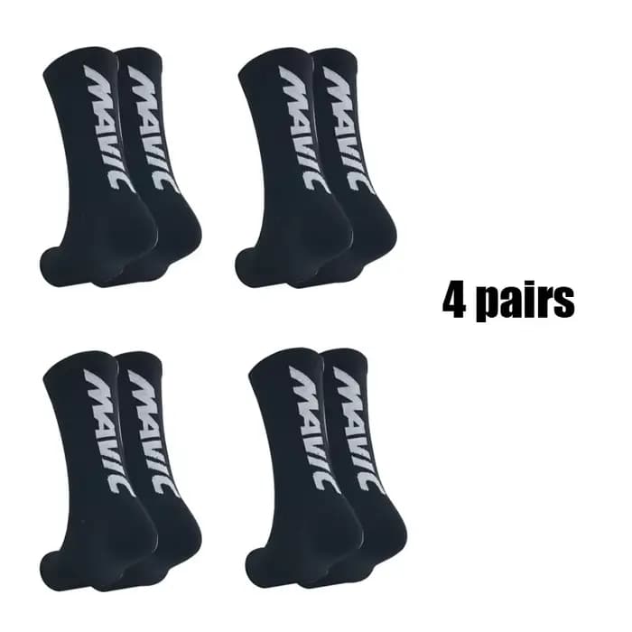 4 paires/ensemble chaussettes de cyclisme chaussettes de sport respirantes femmes hommes chaussettes