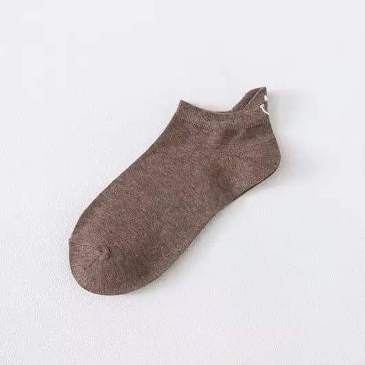 Chaussettes courtes brodées Kawaii pour hommes et femmes, chaussettes de rinçage mignonnes, expressi