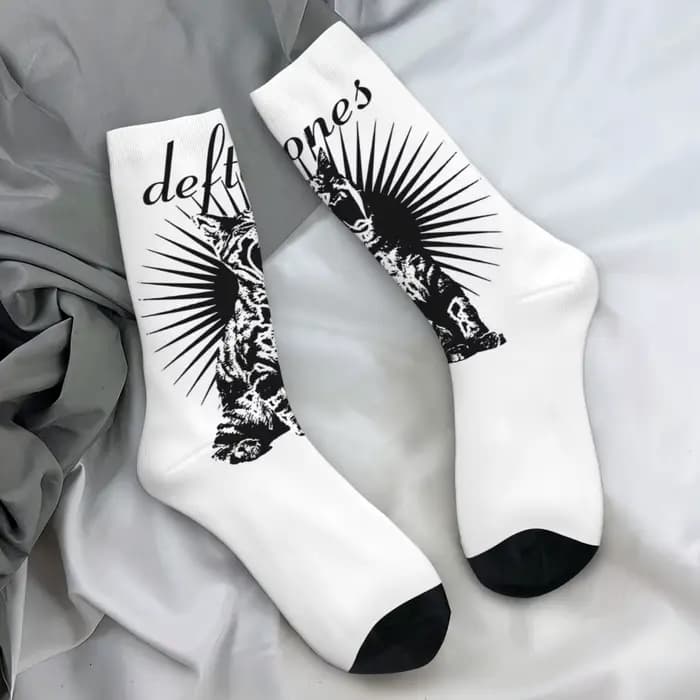 Chaussettes unisexes pour hommes, bas Punk en métal, chaussettes de printemps décontractées, chaudes