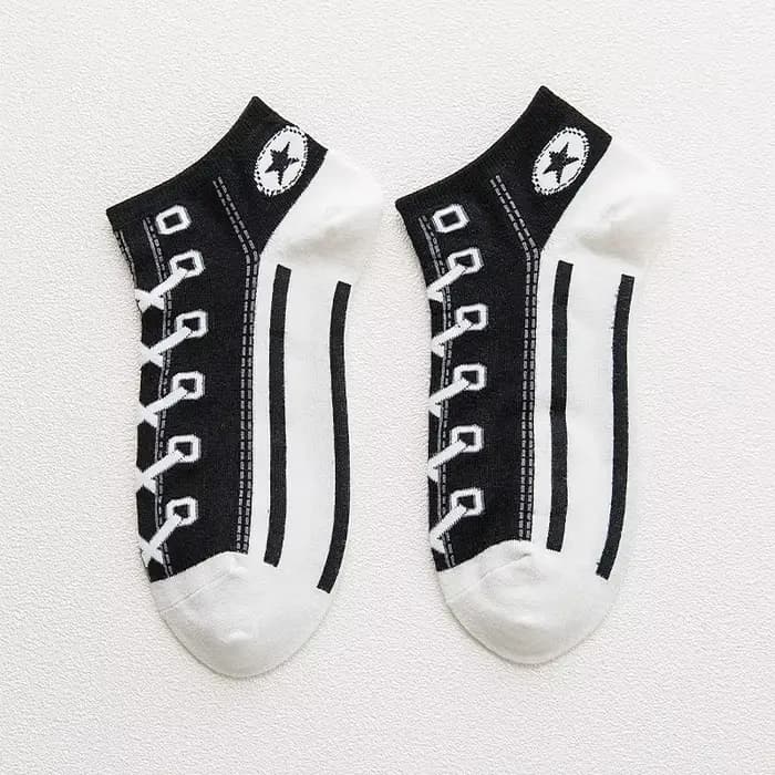 Mode drôle femmes hommes Harajuku Style chaussettes Kawaii chaussure imprimer mignon chaussette cour