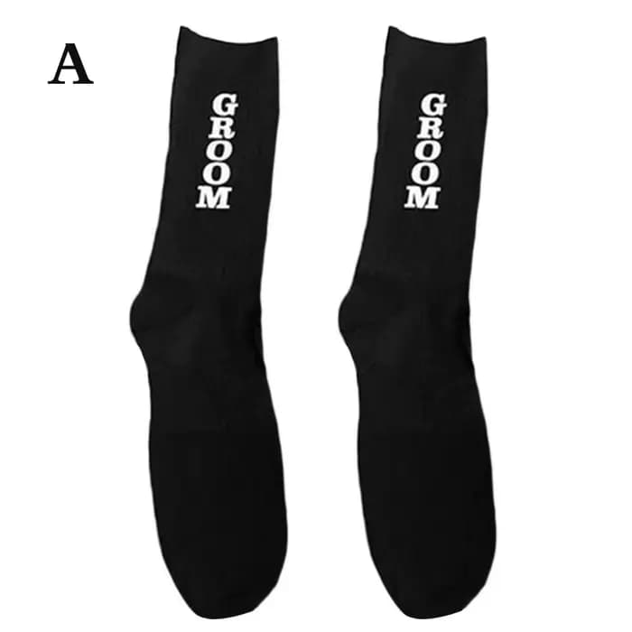 Chaussettes de mariage pour hommes, chaussettes de marié, chaussettes de témoin, chaussettes à lettr