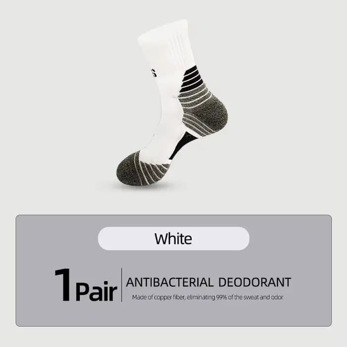 Chaussettes de sport déodorantes en cuivre Nano pour hommes, antibactériennes, basket-ball, escalade