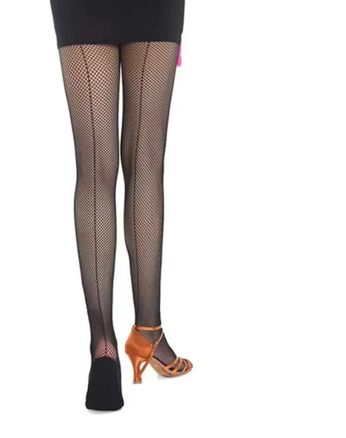 Collants professionnels en maille dure, bas en résille pour danse latine, compétition, semelle spéci