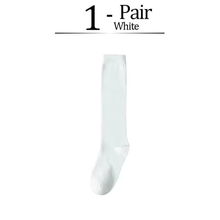 Chaussettes longues pour femmes, bas en coton biologique, couleur unie, chaudes, hautes jusqu'à la c