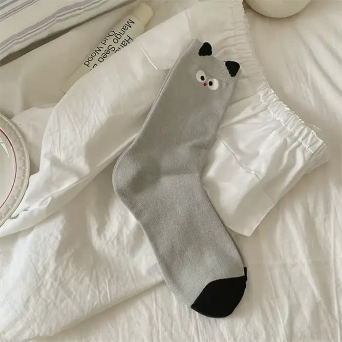 Chaussettes mignonnes pour femmes, nouveautés, chaussettes en coton respirantes et amusantes à rayur