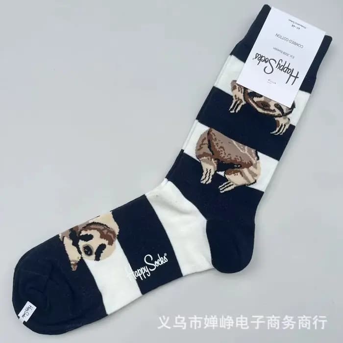 Chaussettes habillées pour hommes, taille 9-12, colorées, en coton fantaisie, chaussettes hautes amu