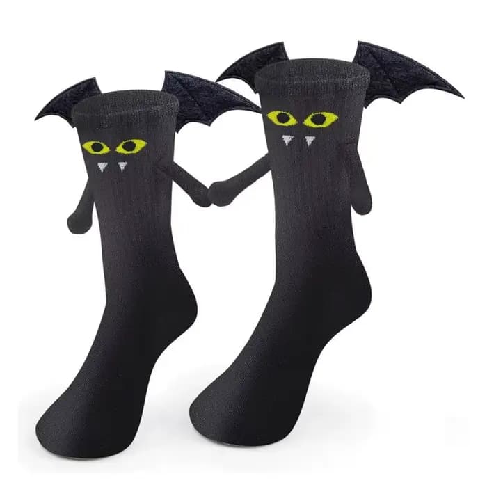 Paire de chaussettes d'Halloween effrayantes pour femmes, chaussettes mi-mollet en coton à motif cha