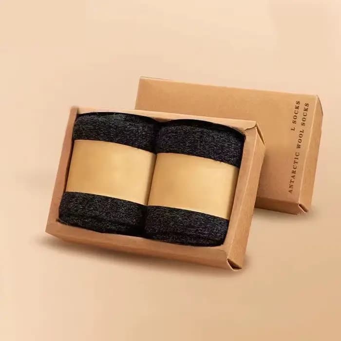 2 paires/chaussettes pour hommes laine Super épaisse chaussettes en laine mérinos de haute qualité a