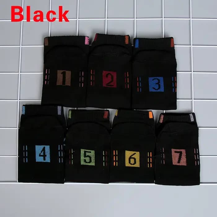 Chaussettes de sport décontractées en coton pour hommes, chaussettes d'équipage de la semaine de rin