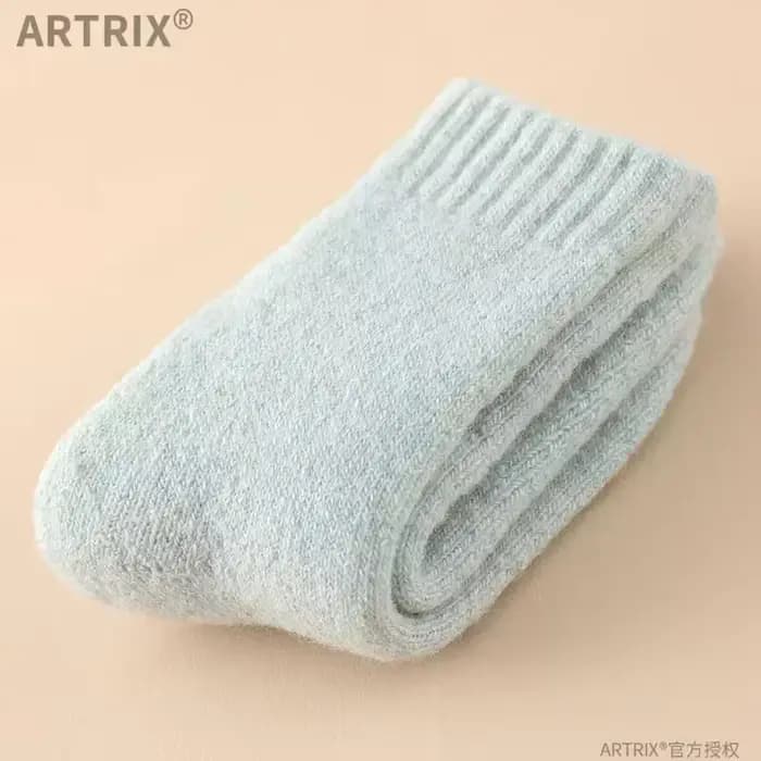 Chaussettes en laine et cachemire pour enfants de 0 à 10 ans, couleur unie, molletonnée chaude et ép