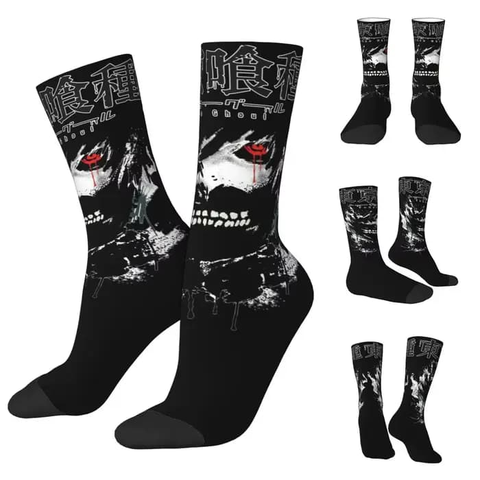 Chaussettes unisexes Anime TakGhoul RNCan, Chaussettes imprimées en 3D Happy Imaging, Street Style E