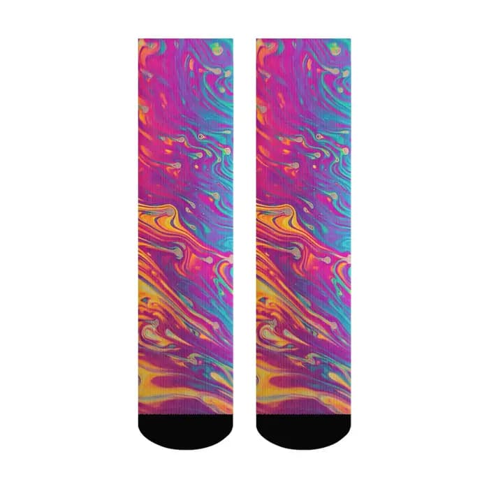 Chaussettes Fluid Art antidérapantes, élastiques et respirantes pour hommes, idéales pour les voyage