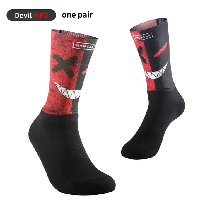 Chaussettes de cyclisme Demon, ajustement élastique, professionnelles, de sport, sain, confortable, 