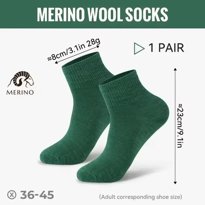 1 paire de chaussettes en laine mérinos, chaussettes de randonnée respirantes pour hommes et femmes,