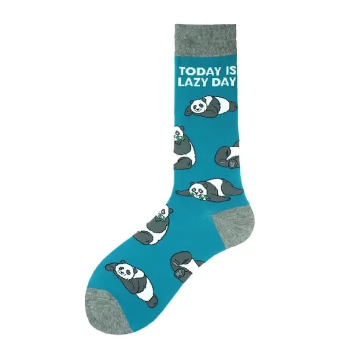 Chaussettes colorées amusantes pour hommes, motif chien mignon, panda, alien, bière, hip hop, skateb