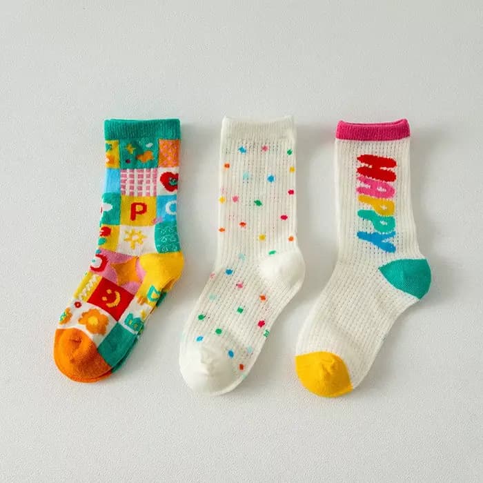 Chaussettes rayées en maille pour enfants, chaussettes confortables pour bébé, mollet pour enfants, 