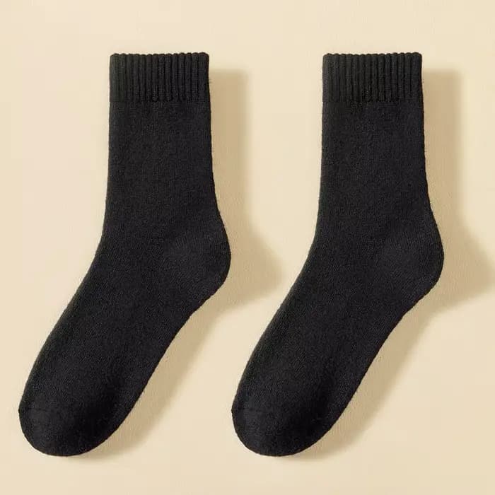Chaussettes en laine pour hommes, chaussettes solides plus épaisses pour hommes, chaussettes chaudes