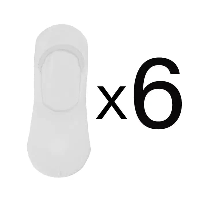 Chaussettes invisibles respirantes en bambou pour hommes, 6 paires/lot, coupe basse, décontractées, 