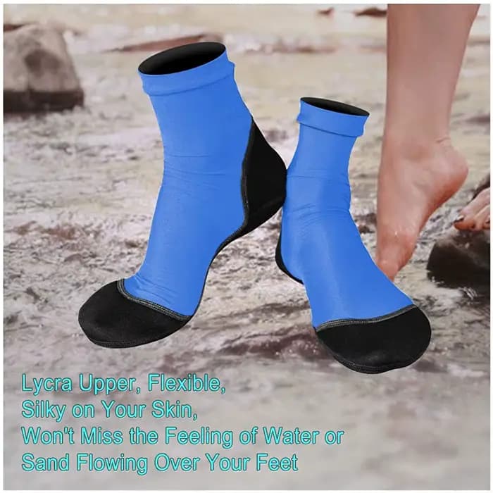 Chaussettes à ailerons en néoprène pour sable, plage, volley-ball, football, dessus fin en Polyester