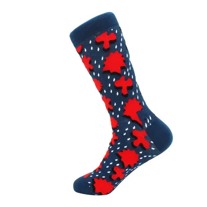 Tendance offre spéciale hommes chaussettes décontracté Gentleman haute qualité couleur Puzzle heureu