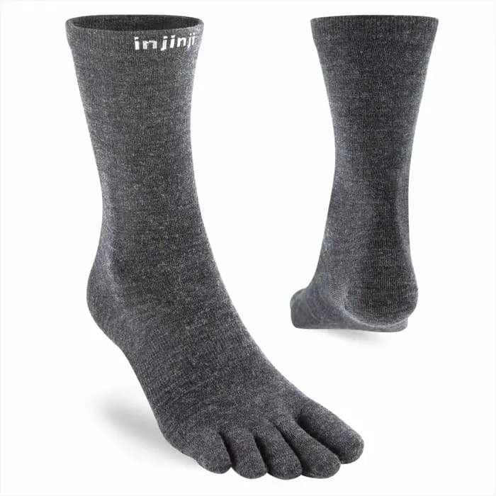 Chaussettes à cinq doigts Injinji en laine mérinos fine, chaussettes de sport décontractées et chaud