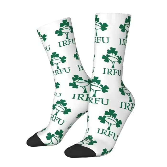 Chaussettes Harajuku de l'équipe de rugby d'Irlande, bas absorbant la sueur, chaussettes longues tou