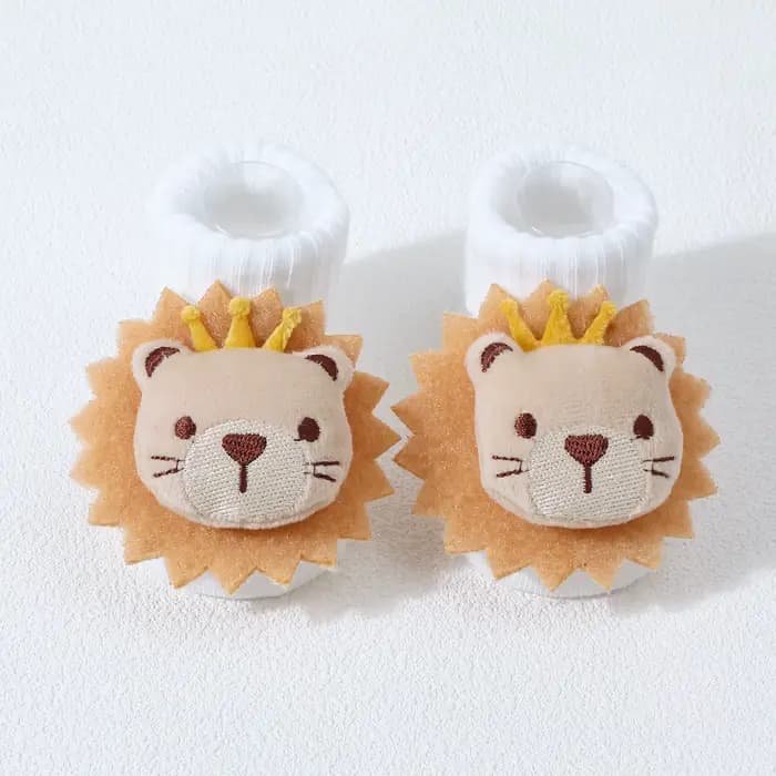 Nouveau bébé dessin animé chaussettes tricotées ours mignon nouveau-né doux solide anti-dérapant Pre