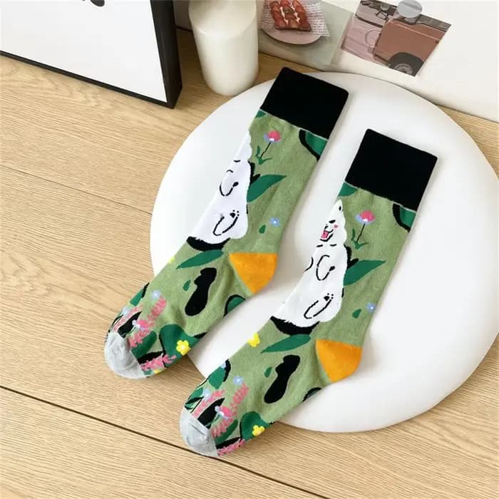 Nouveau dessin animé mignon renard chat chaussettes 3D tricoté doux coton Sport Streetwear décontrac
