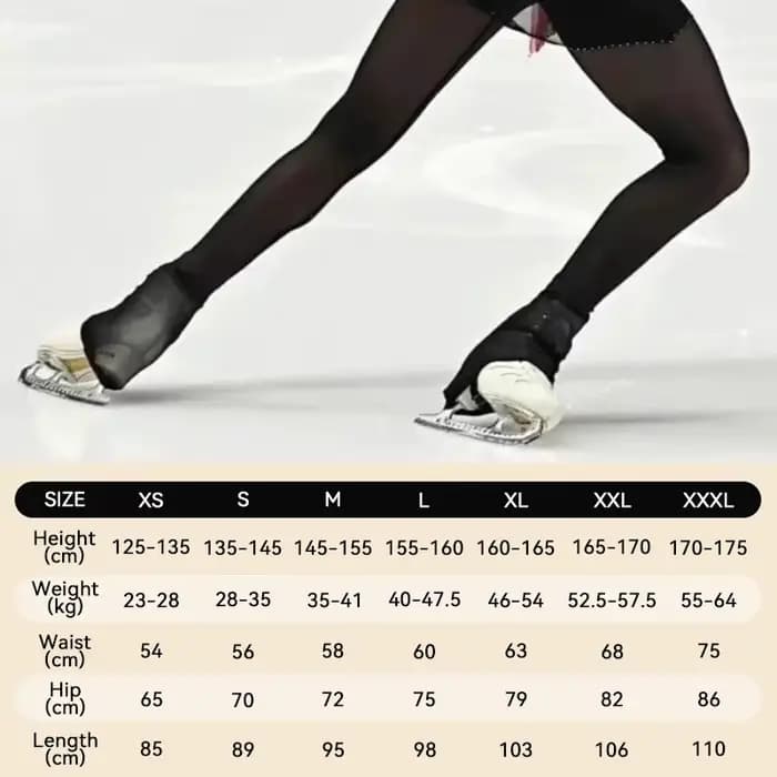 Collants de patinage artistique professionnels en maille pour femmes, filles et enfants, noirs, ther