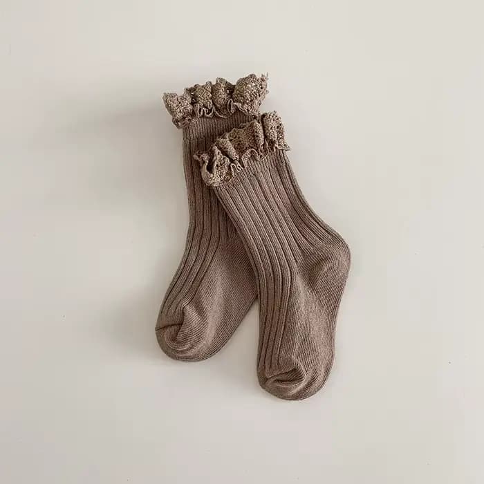 Chaussettes à volants pour bébés filles de 0 à 8 ans, chaussettes en coton pour enfants, mignonnes c