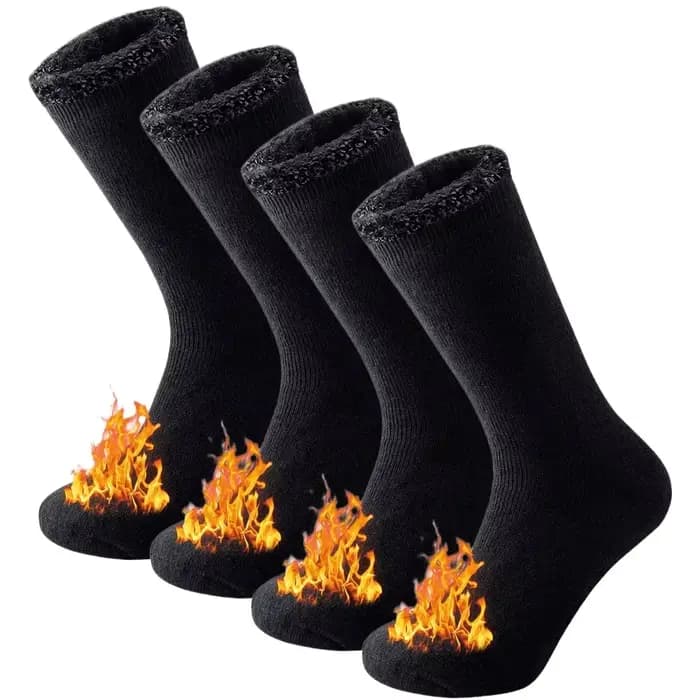 2 paires de chaussettes thermiques d'hiver pour hommes et femmes, chaussettes isolées par temps froi