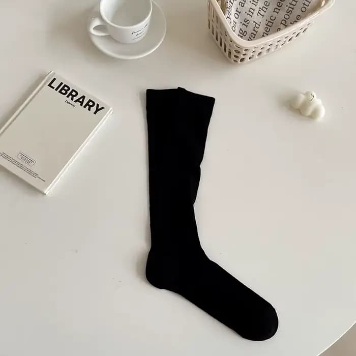 Chaussettes tendance pour femmes, longues, d'été, unies, décontractées, respirantes, fines, en maill