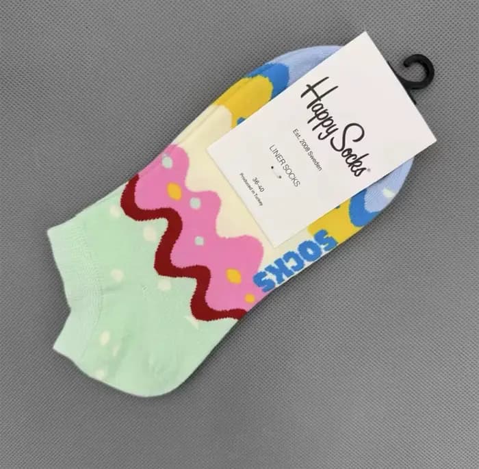 Happy chaussettes femmes pied nu été pur coton bateau chaussettes Fitness bouche peu profonde chauss