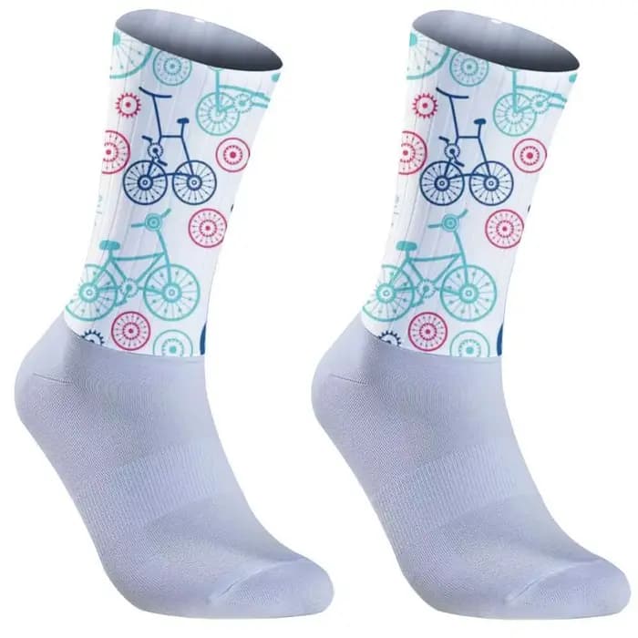 Chaussettes de sport à compression pour cyclisme en plein air, chaussettes de cyclisme antidérapante