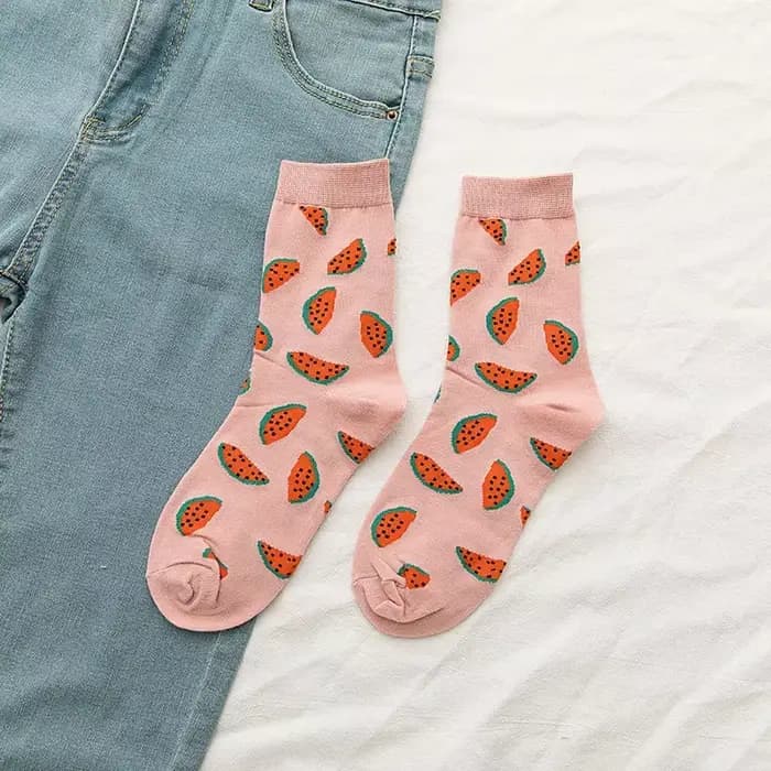 Chaussettes amusantes de dessin animé pour femmes, chaussettes décontractées en coton Harajuku, coll
