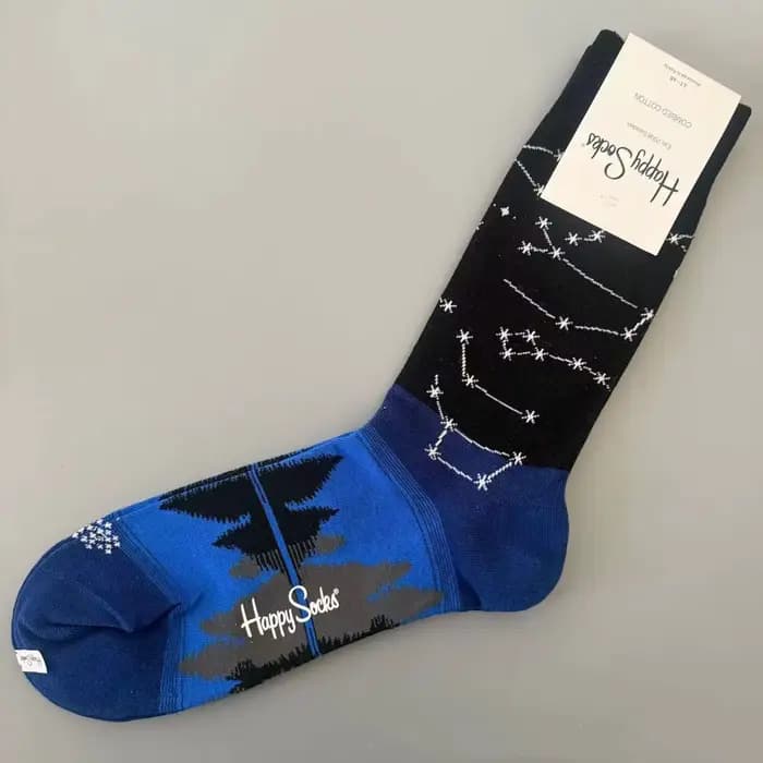 Happy chaussettes mode hommes mi-tube coton chaussettes chaud Funy espace univers Hip Hop chaussette