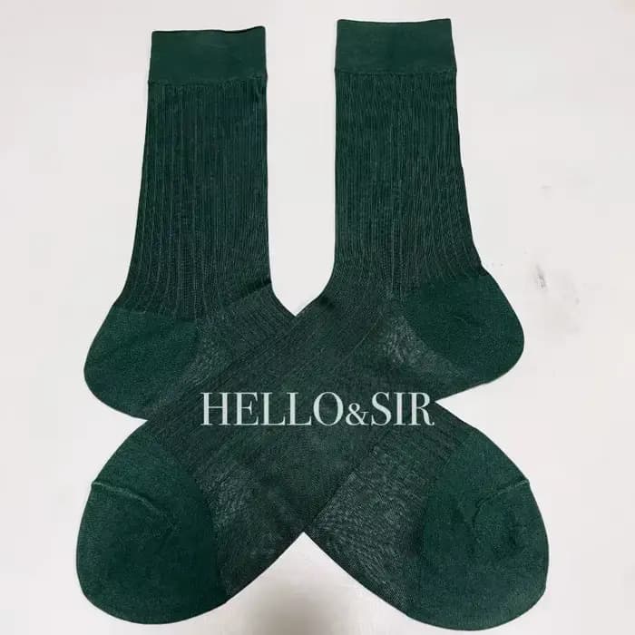 Chaussettes longues en nylon pour hommes d'affaires, fines rayures respirantes, élastiques, solides,