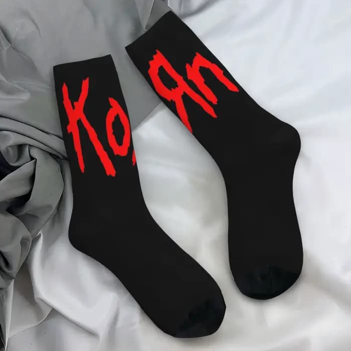 Chaussettes coordonnantes pour couple, bas Korn Band, chaussettes de musique rock Harajuku, chausset
