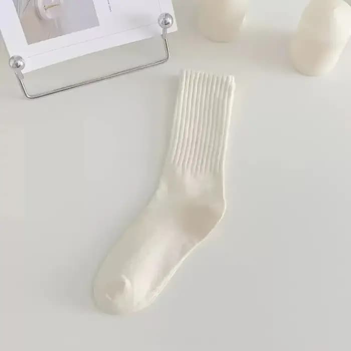 Chaussettes en laine pour femmes, chaudes, épaisses, en cachemire, douces, décontractées, couleur un