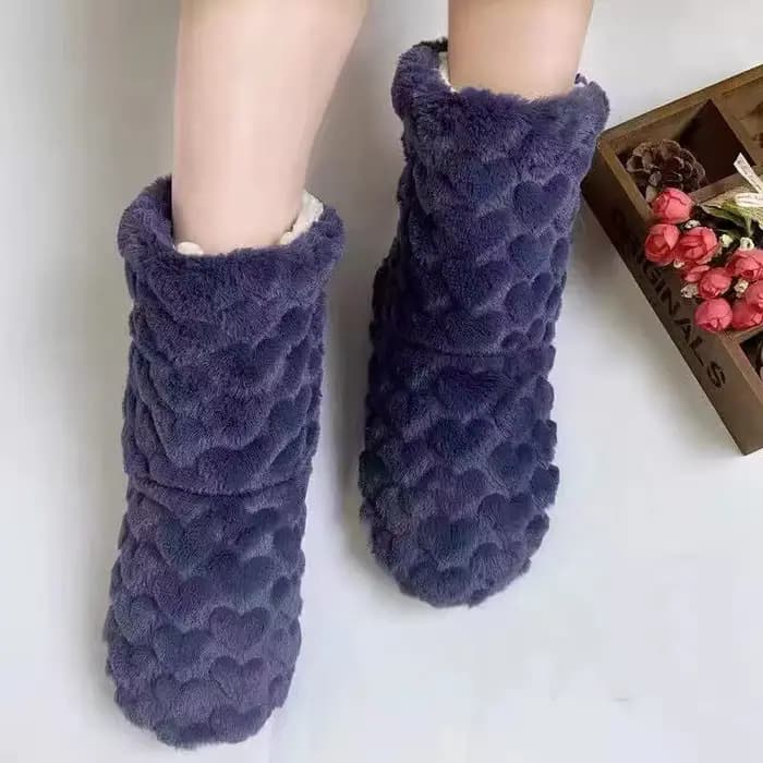 Chaussettes thermiques épaisses pour hommes et femmes, pantoufles d'hiver chaudes pour la maison, do