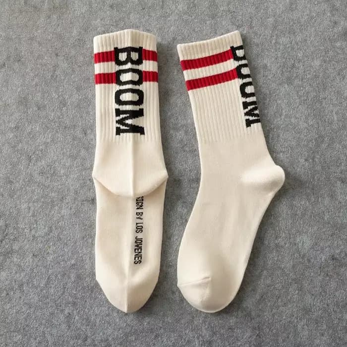 Tide Brand-Chaussettes montantes Boom pour hommes et femmes, Streetwear européen et américain, Chaus