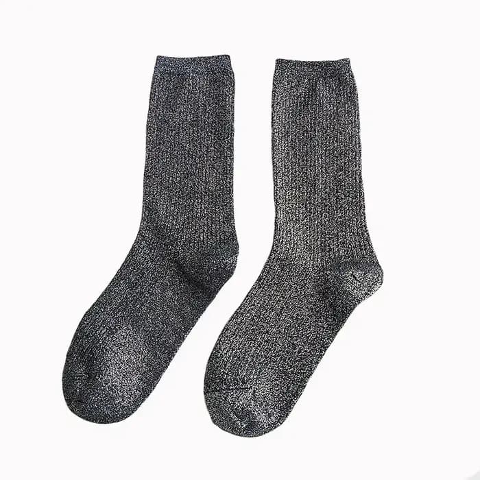 Femme chaussettes brillant mode filigrane femme chaussettes couleur bonbon brillant scintillant resp