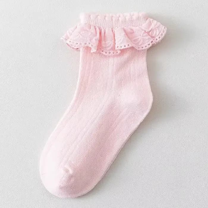 Enfants filles mignon blanc Princsee avec volants dentelle chaussette pour bébé printemps automne co