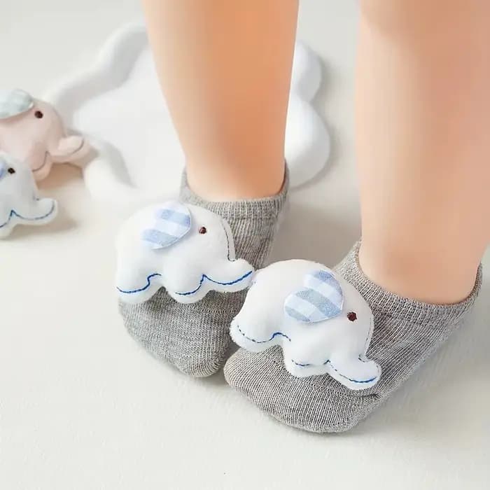 Chaussettes pour nouveau-né, pour garçons et filles, printemps-automne, dessin animé éléphant, poupé