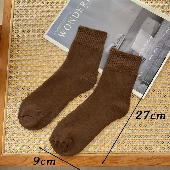 Chaussettes thermiques doublées en polaire pour hommes, chaussettes chaudes et épaisses en cachemire
