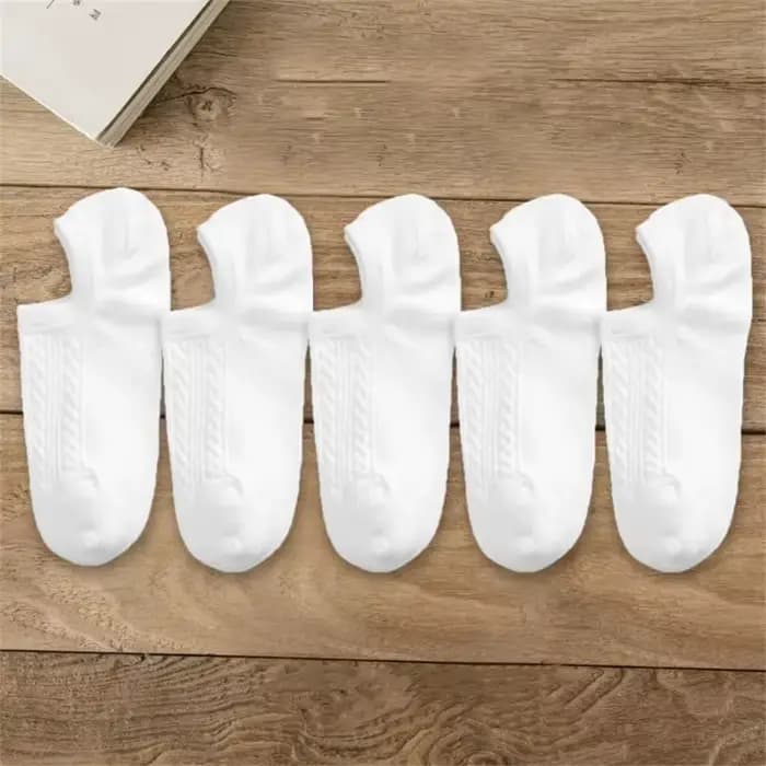 10 pièces = 5 paires de chaussettes Tube en coton torsadées pour hommes chaussettes bateau courtes i