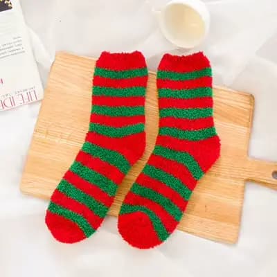 Chaussettes thermiques en velours de corail pour femme, chaussettes en laine de coton, Plus épaisses